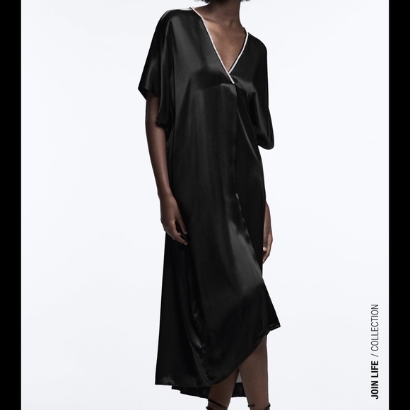 ZARA SATIN EFFECT TUNIC - Picture 5 of 12